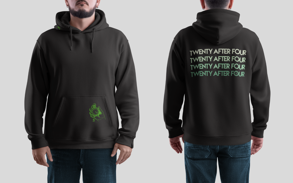 Green (black hoodie)