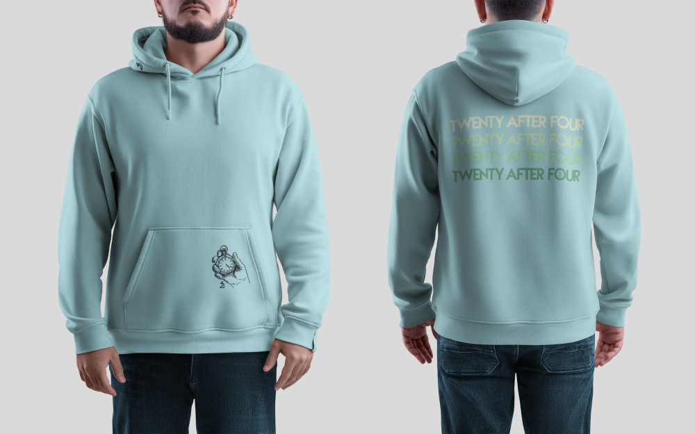 Black (blue hoodie)