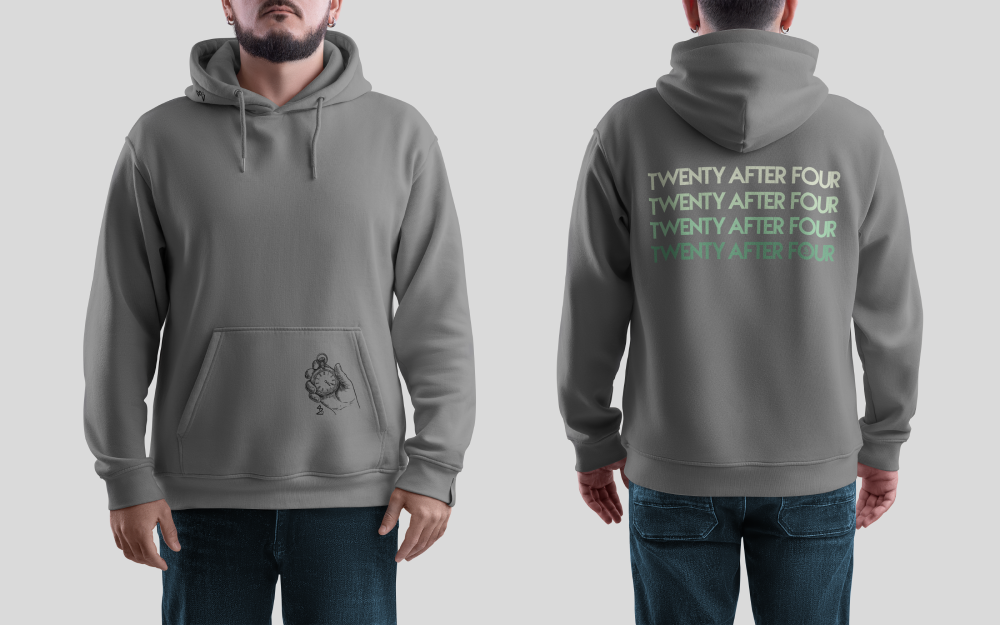 Black (grey hoodie)