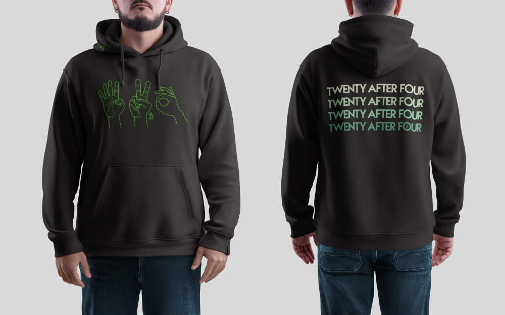Green (black hoodie)