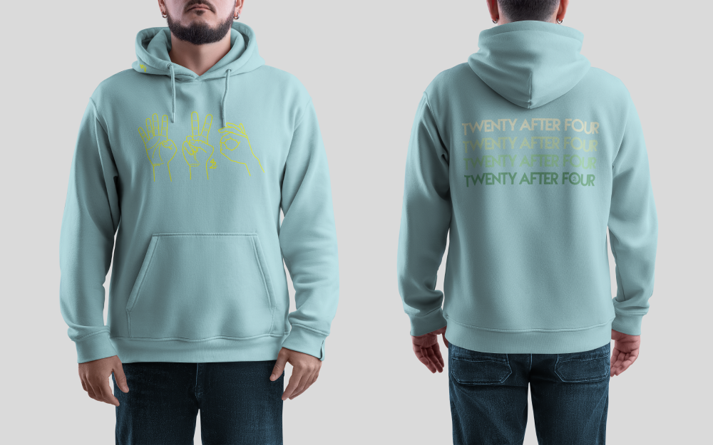 Yellow (blue hoodie)