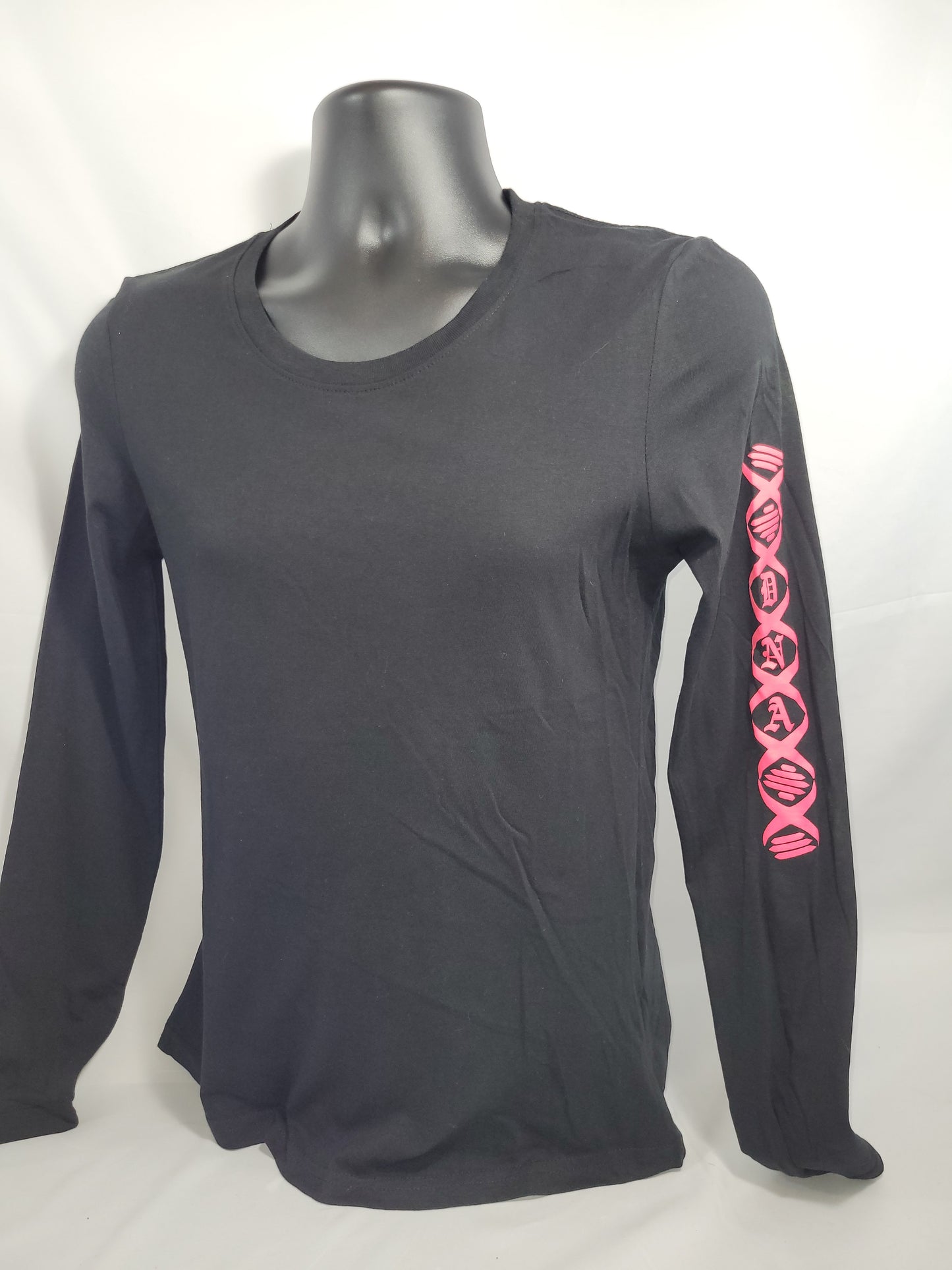 Ladies Cotton Long Sleeved Tees (Black)